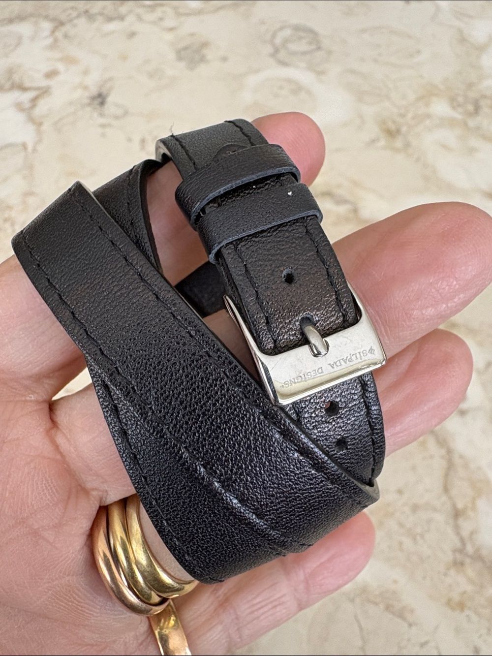 Silpada Double Wrap Leather Watch Leather Strap Stainless Steel Japan Movement - Picture 4 of 10